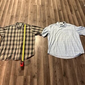 lot of Two, Stylish XL button up shirts men’s Plaid